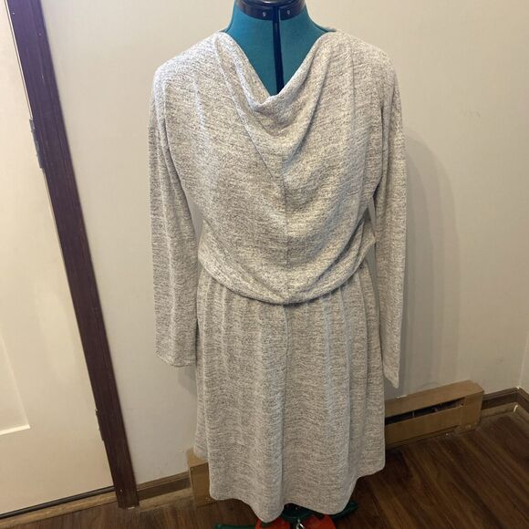 NEW Banana Republic Size S Gray Elastic Waist Side Maxi Shirt Dress NWT - Picture 1 of 8